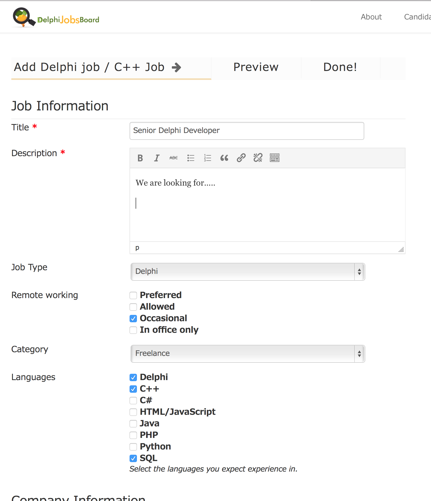 How to advertise a Delphi Job Delphi Jobs Board